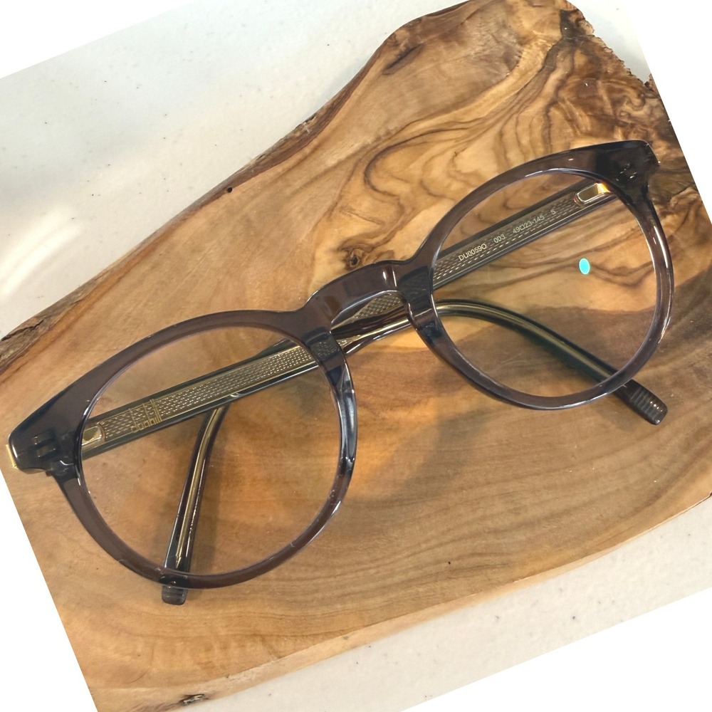 Dunhill Round Eyeglasses Mens 49-23-145 Grey DU0059O Designer Frame Quiet Luxury